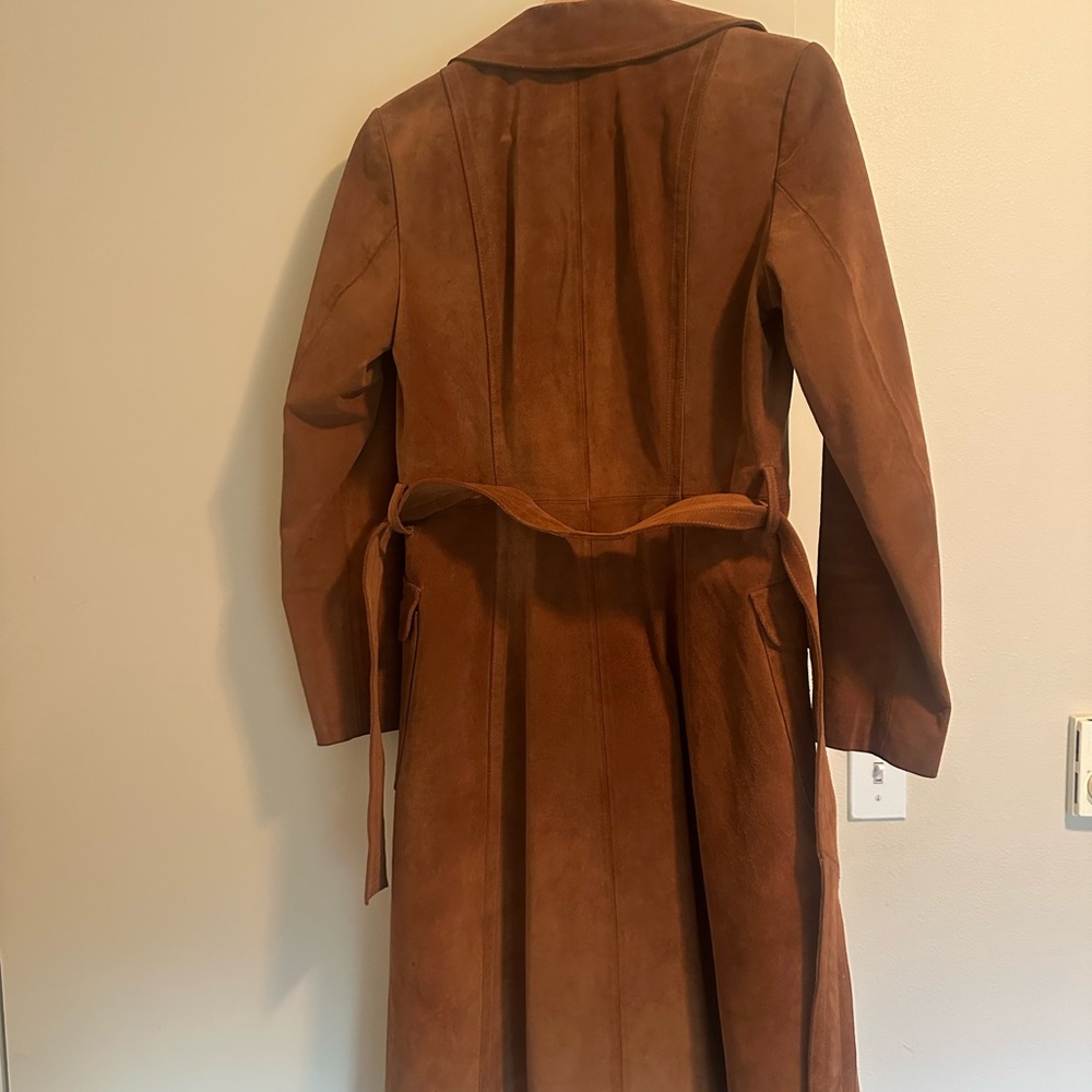 Michael Kors Brown Suede Trench Coat - Picture 4 of 5